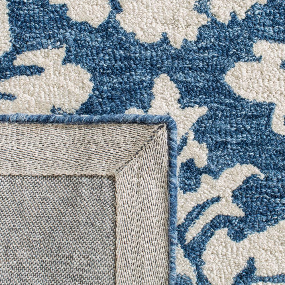 Safavieh Micro-Loop MLP221M 9&#39; x 12&#39; Blue and Ivory Area Rug, , large