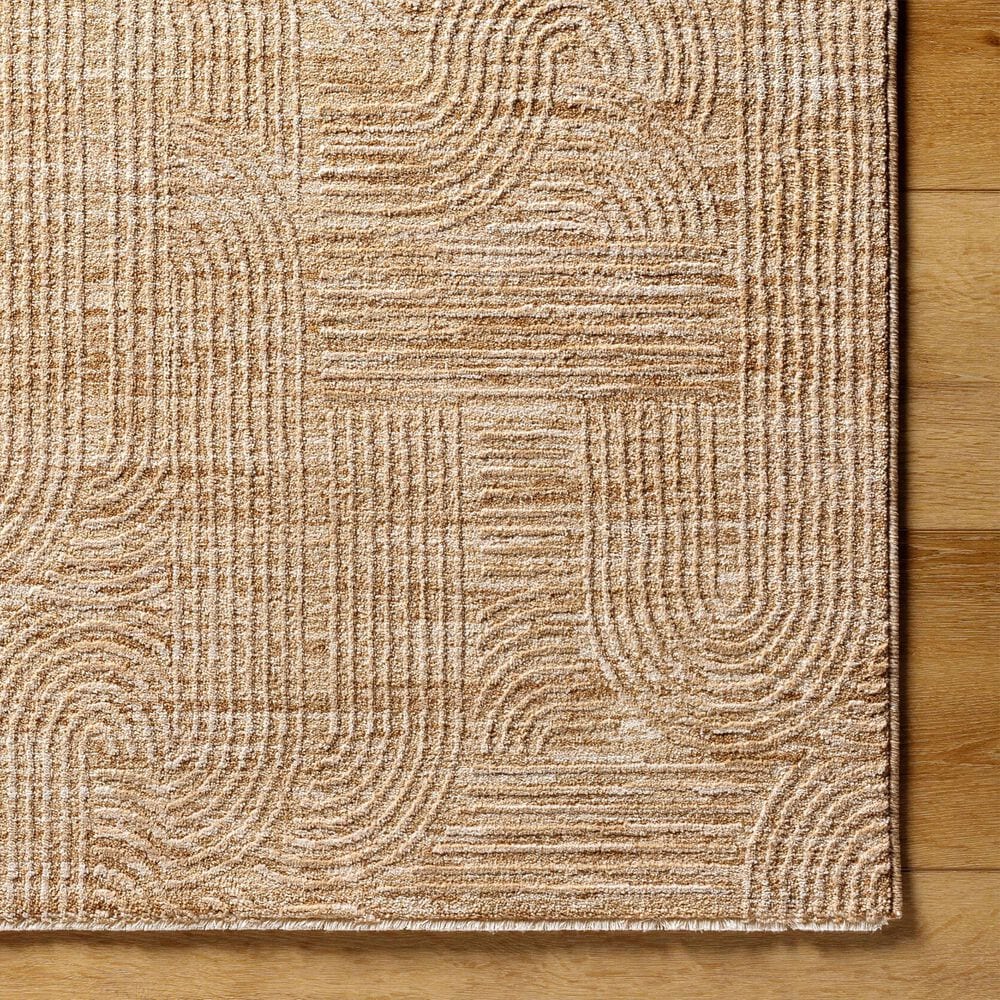 Surya Masterpiece MPC-2310 Beige, Tan and Medium Brown 2&#39;7&quot; x 7&#39;3&quot; Runner, , large