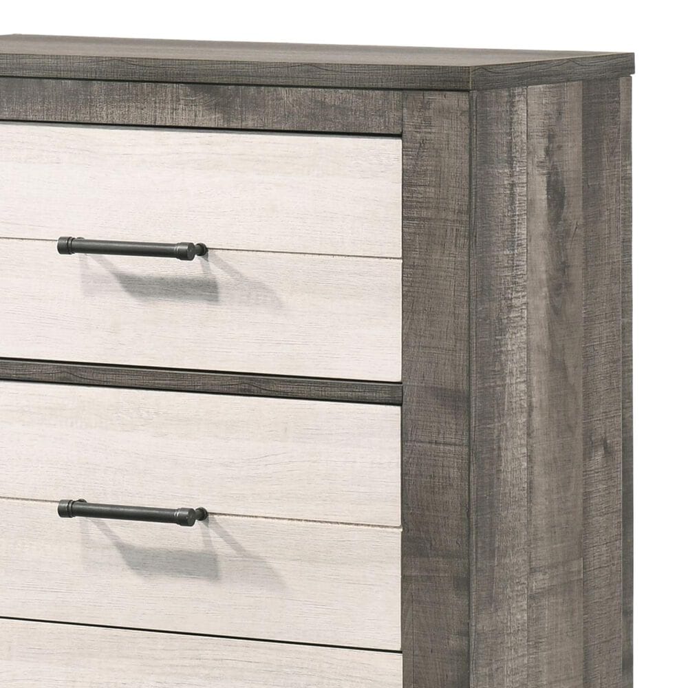 Claremont Rhett 4-Drawer Chest in Gray and White, , large