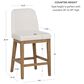 Linon Home Decor Tucker Counter Stool with Cream Cushion in Natural Brown (Set of 2), , large