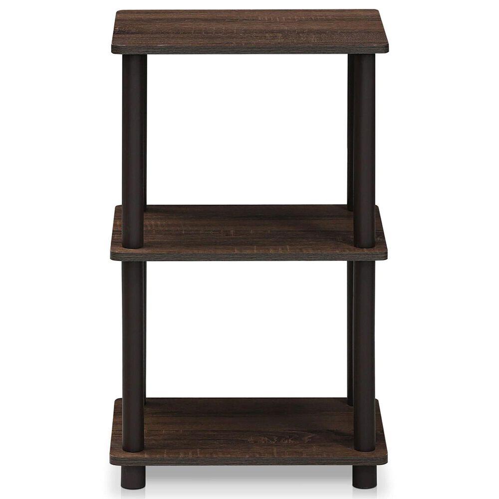 HOMLUX Turn-N-Tube 2-Space Bookshelf in Walnut and Brown, , large