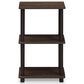 HOMLUX Turn-N-Tube 2-Space Bookshelf in Walnut and Brown, , large