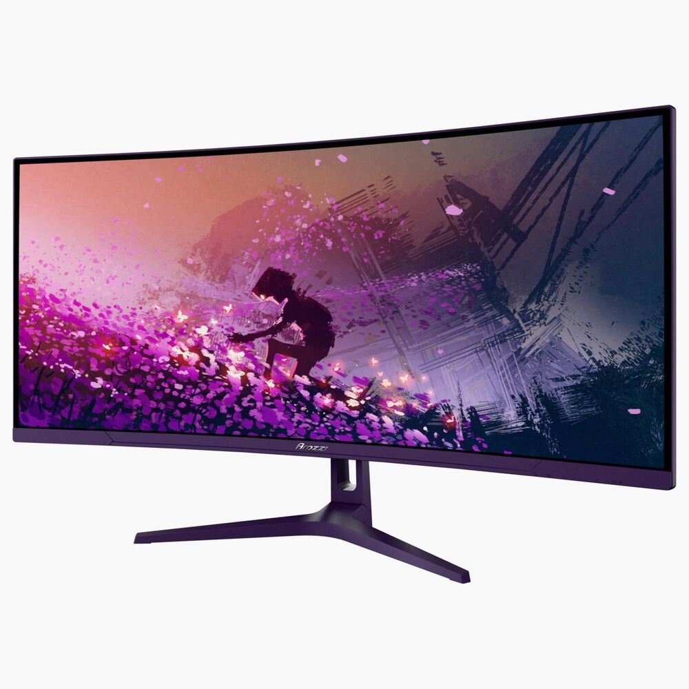 Arozzi Nova 34" Curved VA 165Hz Gaming Monitor in Purple, , large