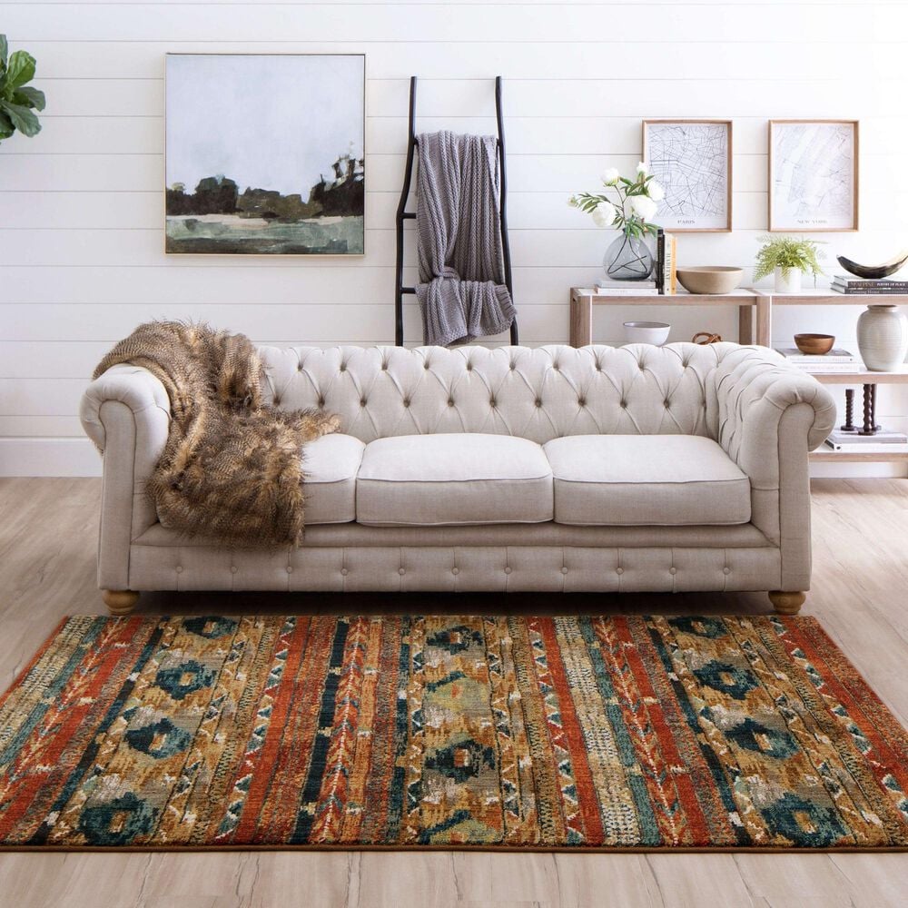 Karastan Spice Market Infused Aquamarine 8' x 11' Area Rug, , large