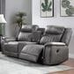 New Heritage Design Enzo Manual Reclining Loveseat in Gray, , large