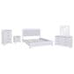 Ashley Jarlee 5-Piece King Upholstered Bedroom Set in White, , large