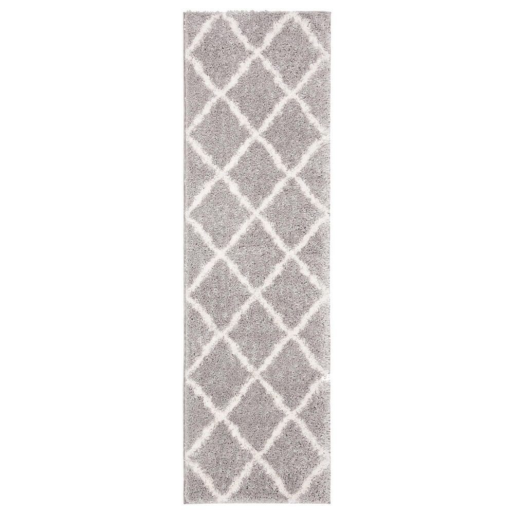 Safavieh Parma Shag PMA521G 2"3" x 7" Grey and Cream Runner, , large