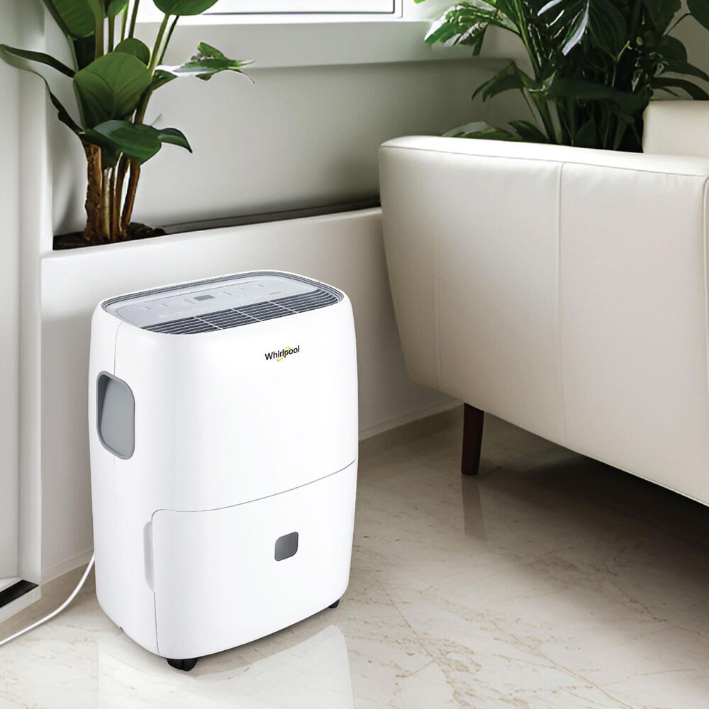Whirlpool 30-Pint Dehumidifier in White, , large