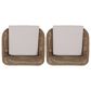 Hearth and Haven Outdoor Wicker and Iron Bar Stool in Beige (Set of 2), , large