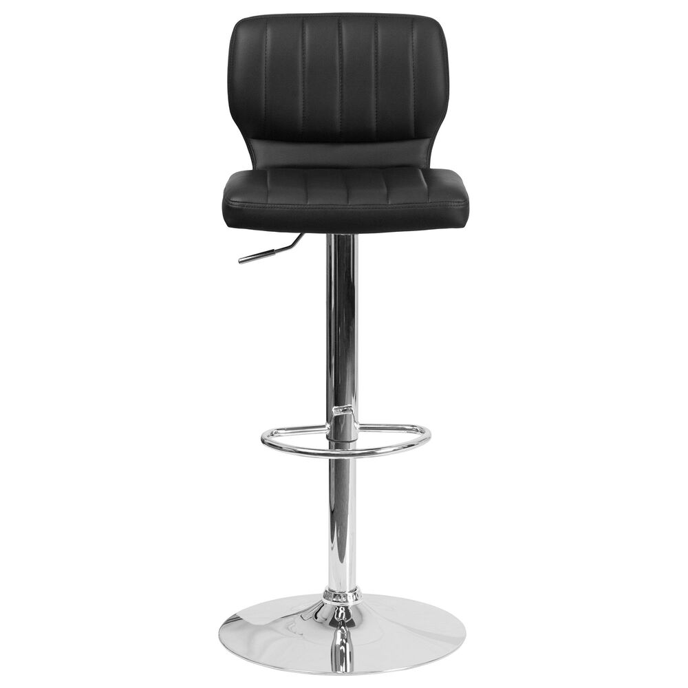 Flash Furniture Adjustable Barstool in Black, , large
