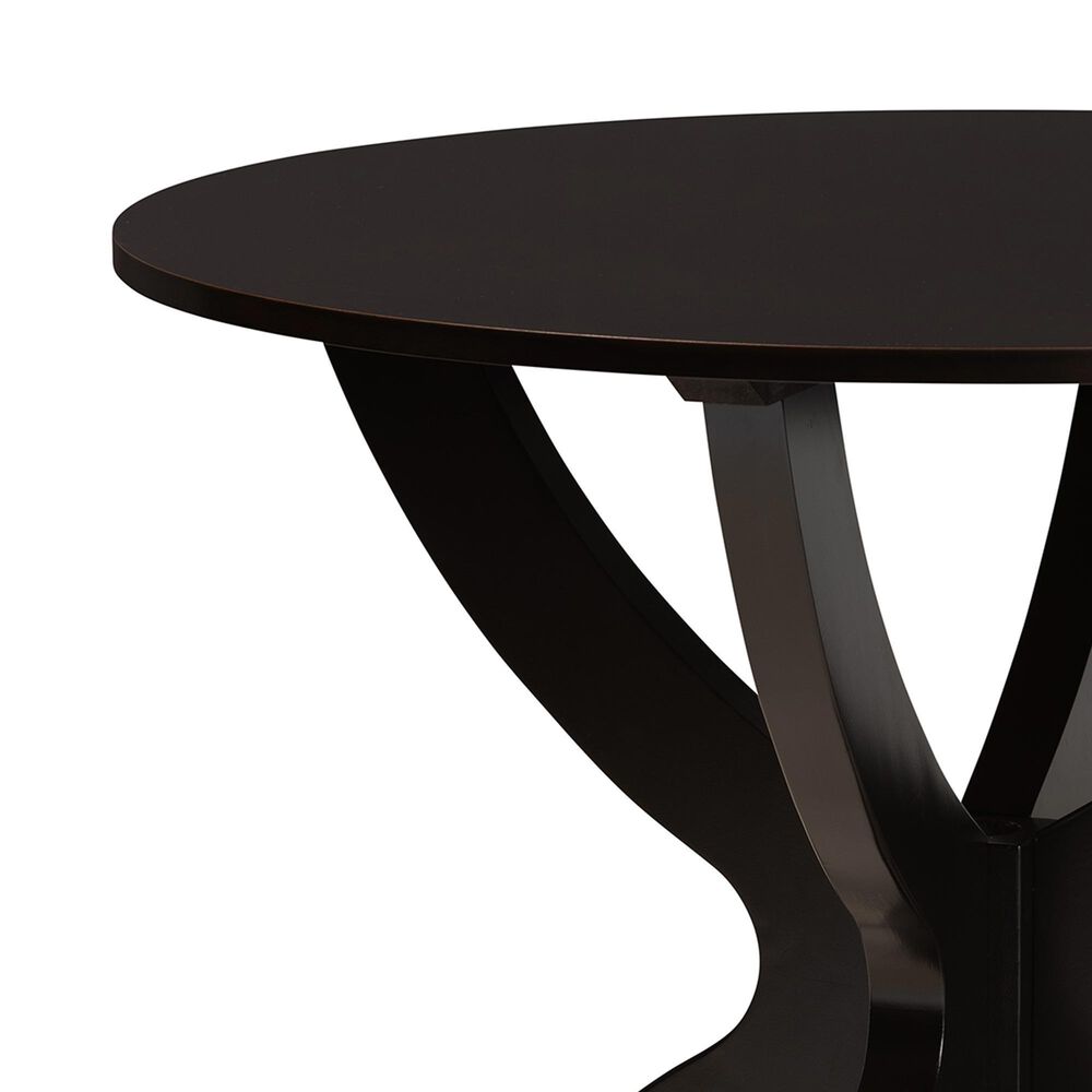 Baxton Studio Tilde Dining Table in Dark Brown - Table Only, , large