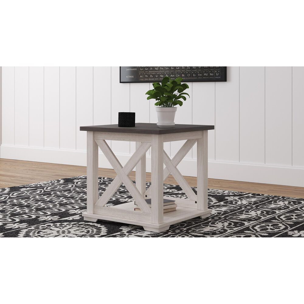 Signature Design by Ashley Dorrinson Square End Table in Gray and