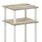 HOMLUX 3-Tier End Table in Sonoma Oak and White, , large