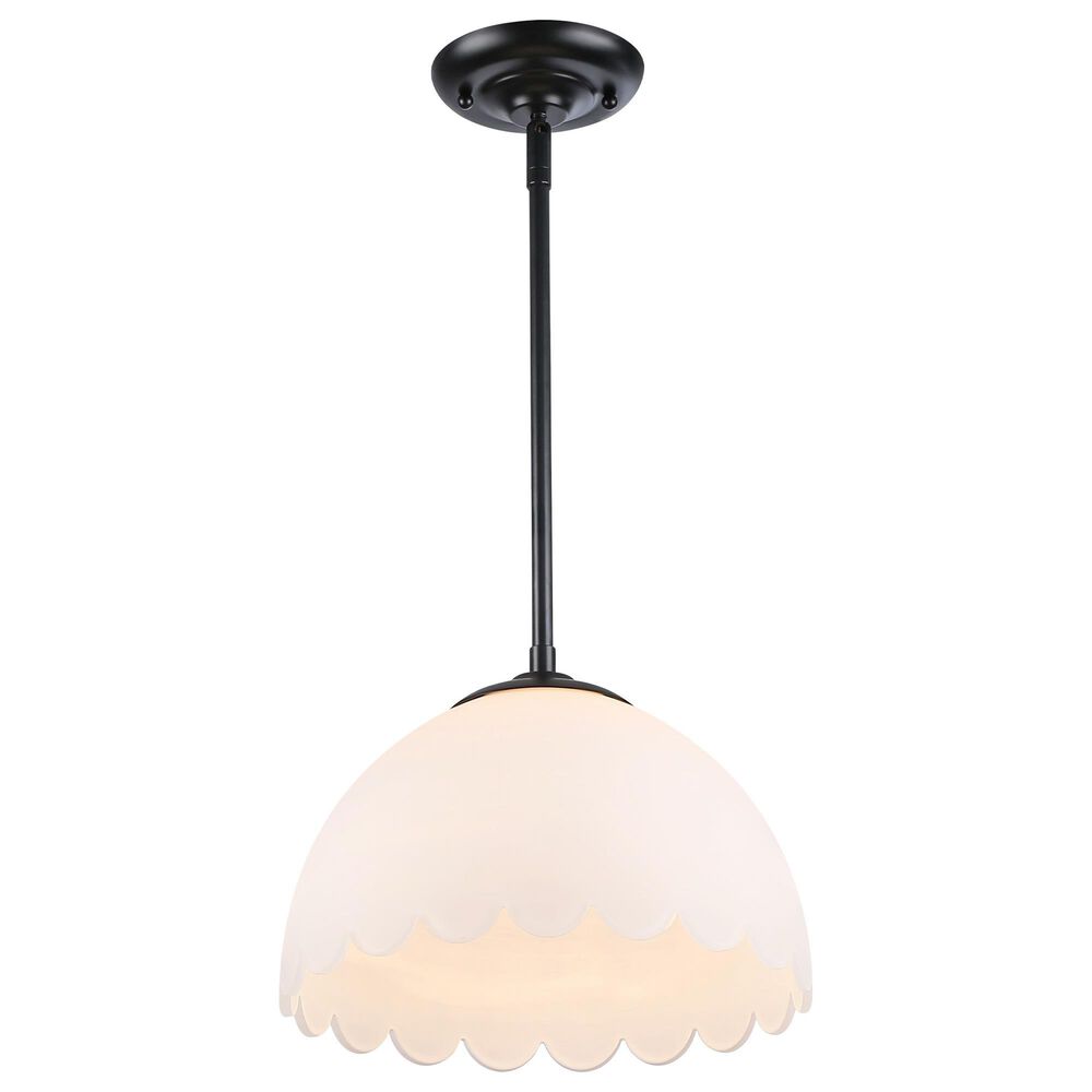 Golden Lighting Dorinda 1-Light Pendant in Matte Black, , large