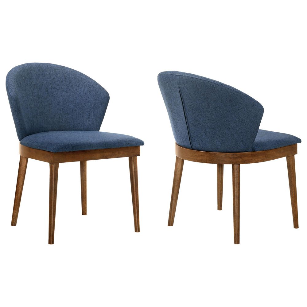 Blue River Juno Dining Chair in Blue/Walnut &#40;Set of 2&#41;, , large