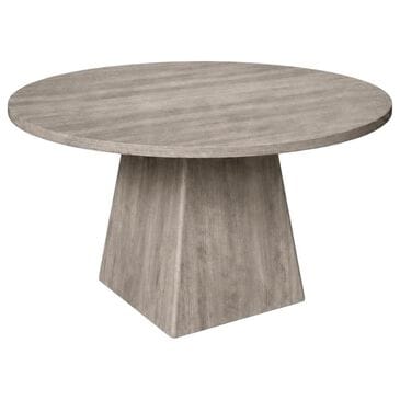 GARVEE 47" Round Dining Table with Pedestal Base in Gray - Table Only, , large