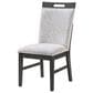Modern Market Side Chair with Beige Upholstered in Dark Brown, , large