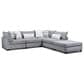 Peak Living 5-Piece Stationary Right Facing Sectional in Prospect Smoke, , large