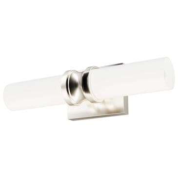 Hunter Lenlock 16" 2-Light Vanity with Cased White Shade in Brushed Nickel, , large