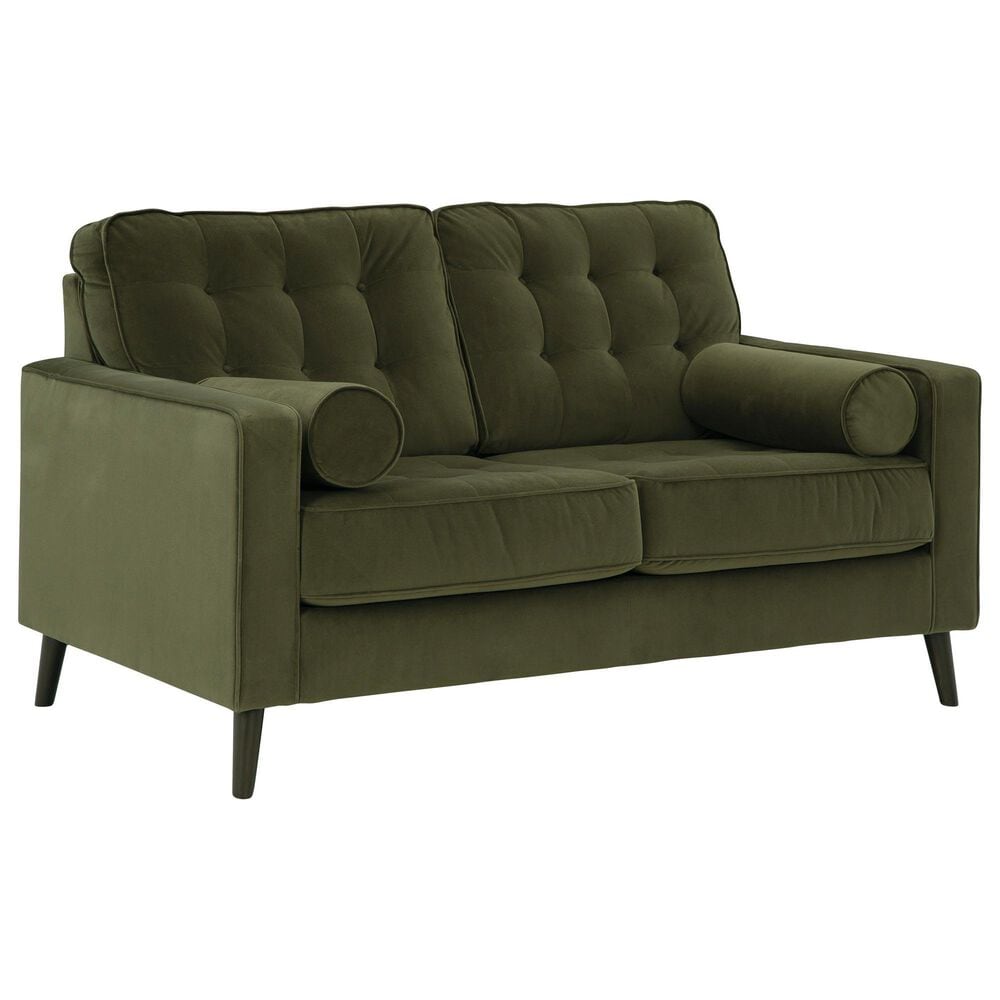 37B Reveon Lakes Stationary Loveseat in Olive Velvet, , large