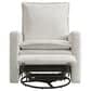 M Design Village Uptown Swivel Push Back Rocker Recliner in Boucle White, , large
