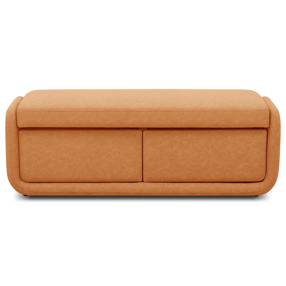 Kuka Home Storage Ottoman in Camel, , large