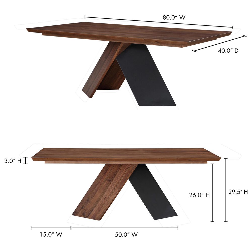 Moe&#39;s Home Collection Axio Dining Table in Brown - Table Only, , large