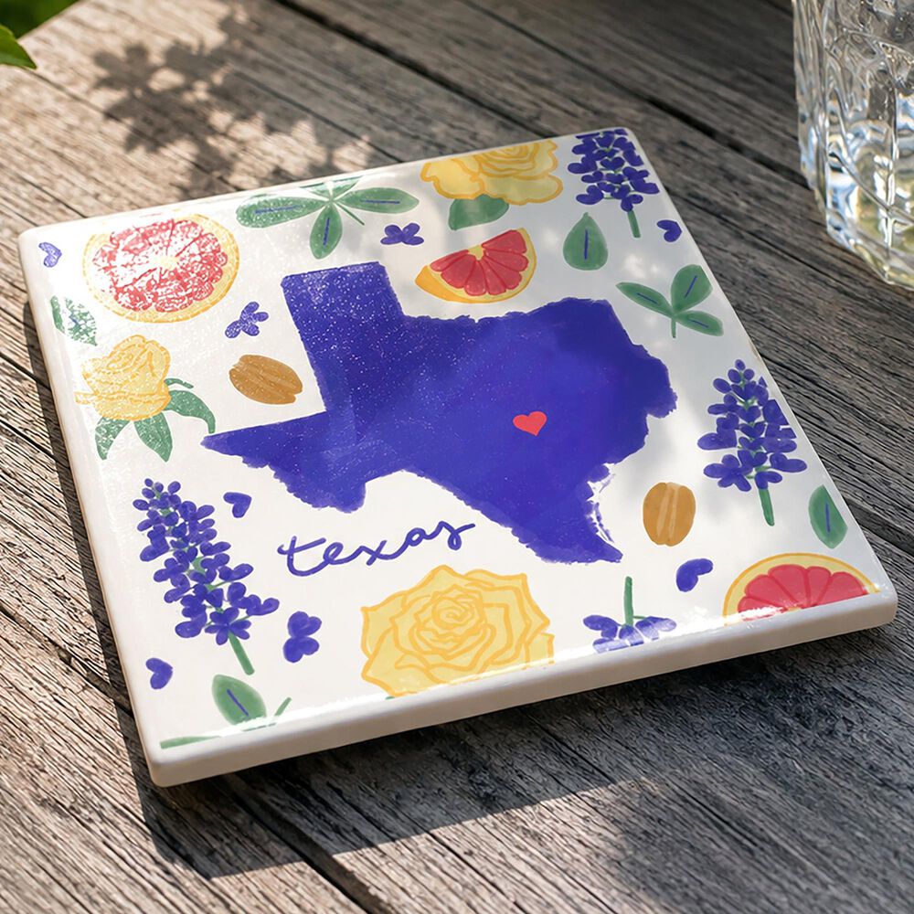 Pavilion 4" Texas Coaster in White, , large