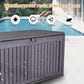 Hearth and Haven Outdoor Deck Box with Side Handles and Lockable Storage Containers in Brown, , large