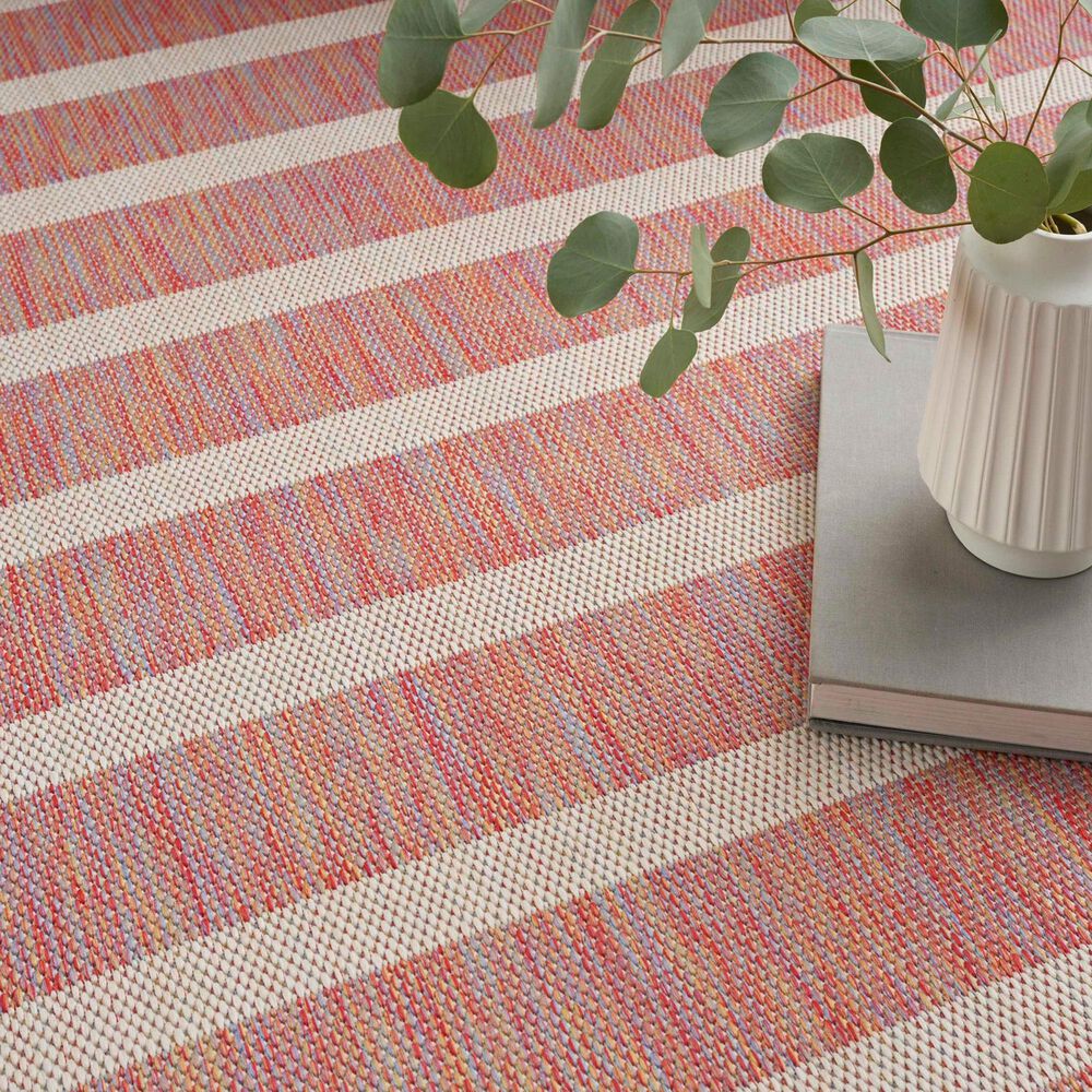 Nourison Positano POS03 Rainbow and Ivory 7&#39; x 10&#39; Indoor/Outdoor Area Rug, , large