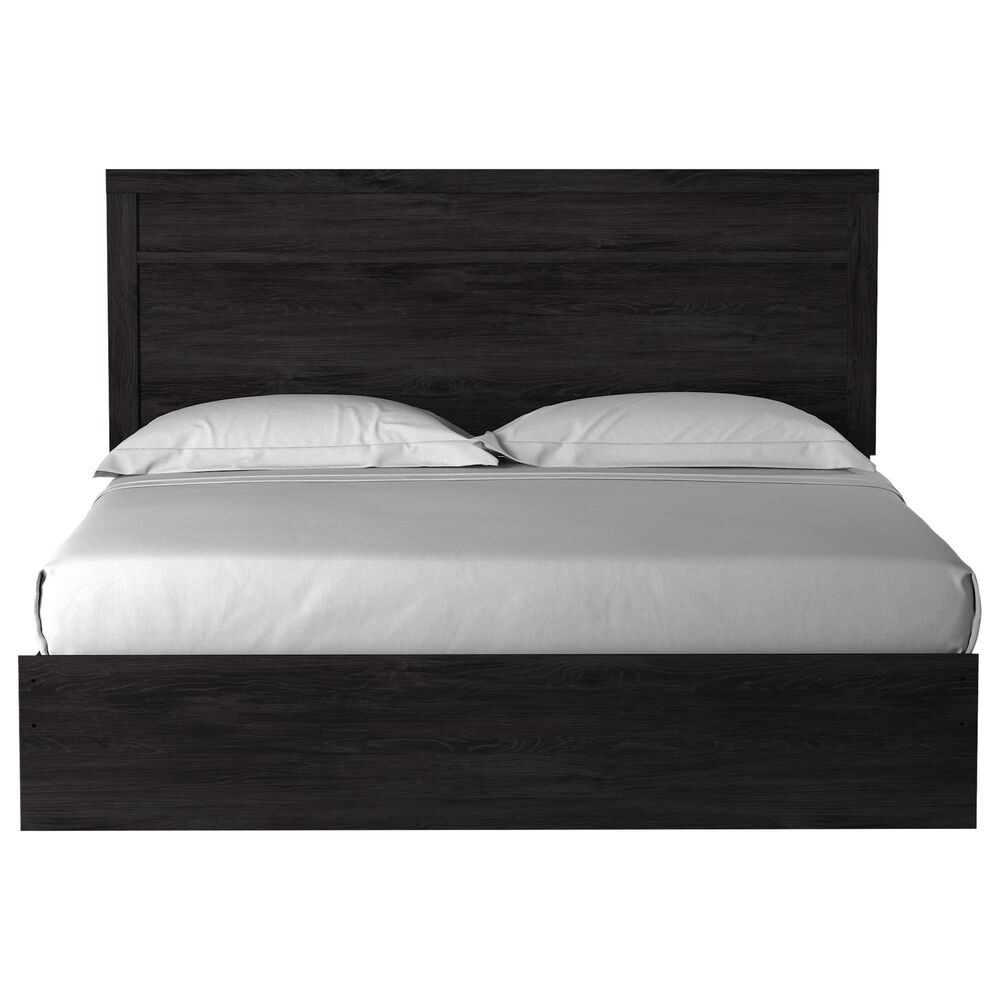 Ashley Belachime King Panel Bed with 2 Nightstands in Dark Charcoal, , large