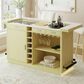 Mayberry Hill Cambrie Bar Table with LED in Off White and Natural, , large