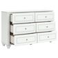 Ashley Kozlani 6-Drawer Dresser and Mirror in White, , large