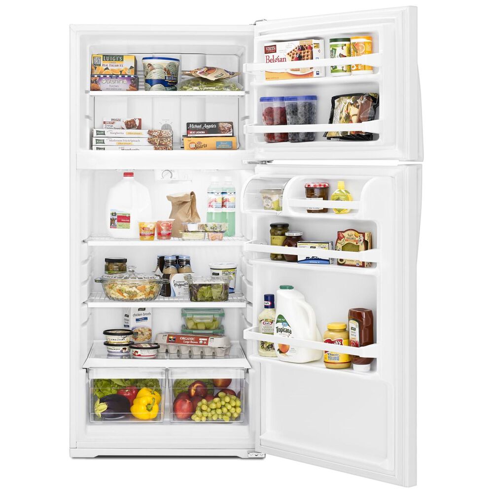 Whirlpool 28&quot; Wide 14 Cu. Ft. Top Freezer Refrigerator in White, , large