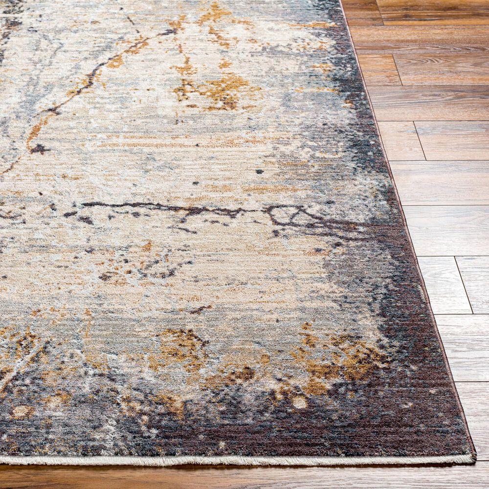 Surya Aida 2&#39; x 2&#39;11&quot; Beige, Medium Gray, Gray, Deep Teal and Tan Area Rug, , large