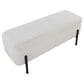 Lumisource Daniella Storage Bench with Cream Cushion in Black, , large