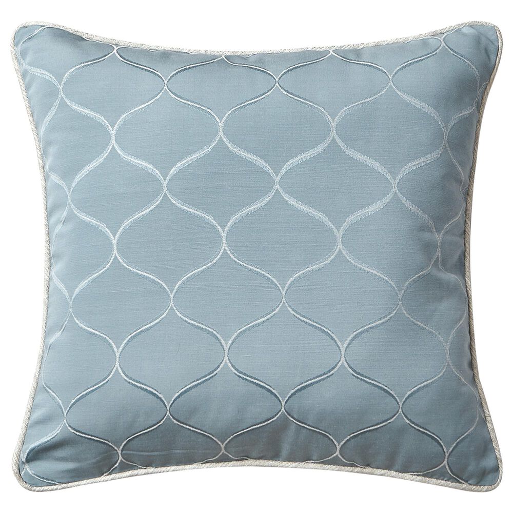 BCP Home Waterford Springdale 18" x 18" Decorative Pillow in Blue and Taupe, , large