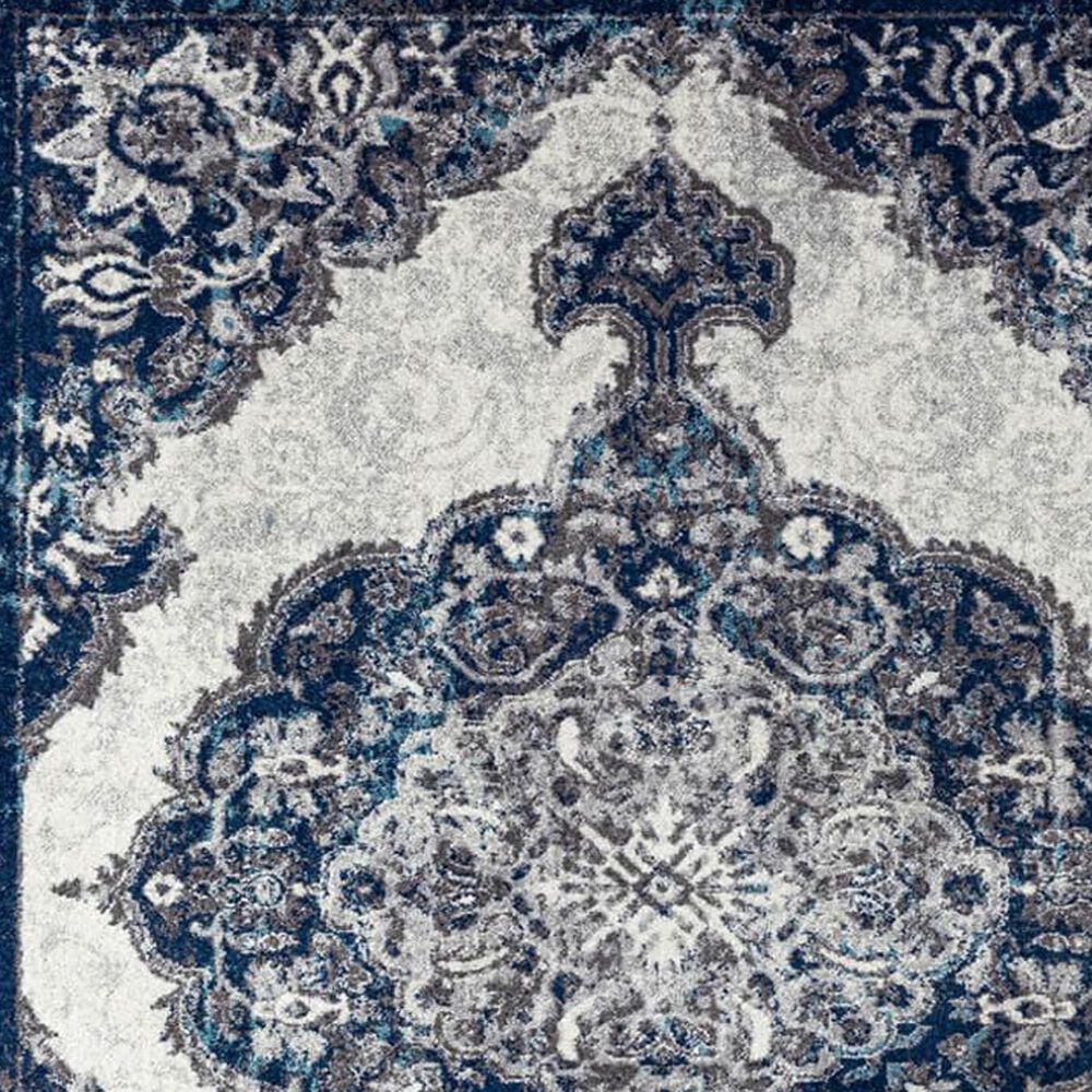Amer Rugs Alexandria 4&#39; x 6&#39; Ivory and Navy Area Rug, , large