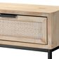 Splendor Living Parkwood 2-Drawer Console Table in Natural and Black, , large