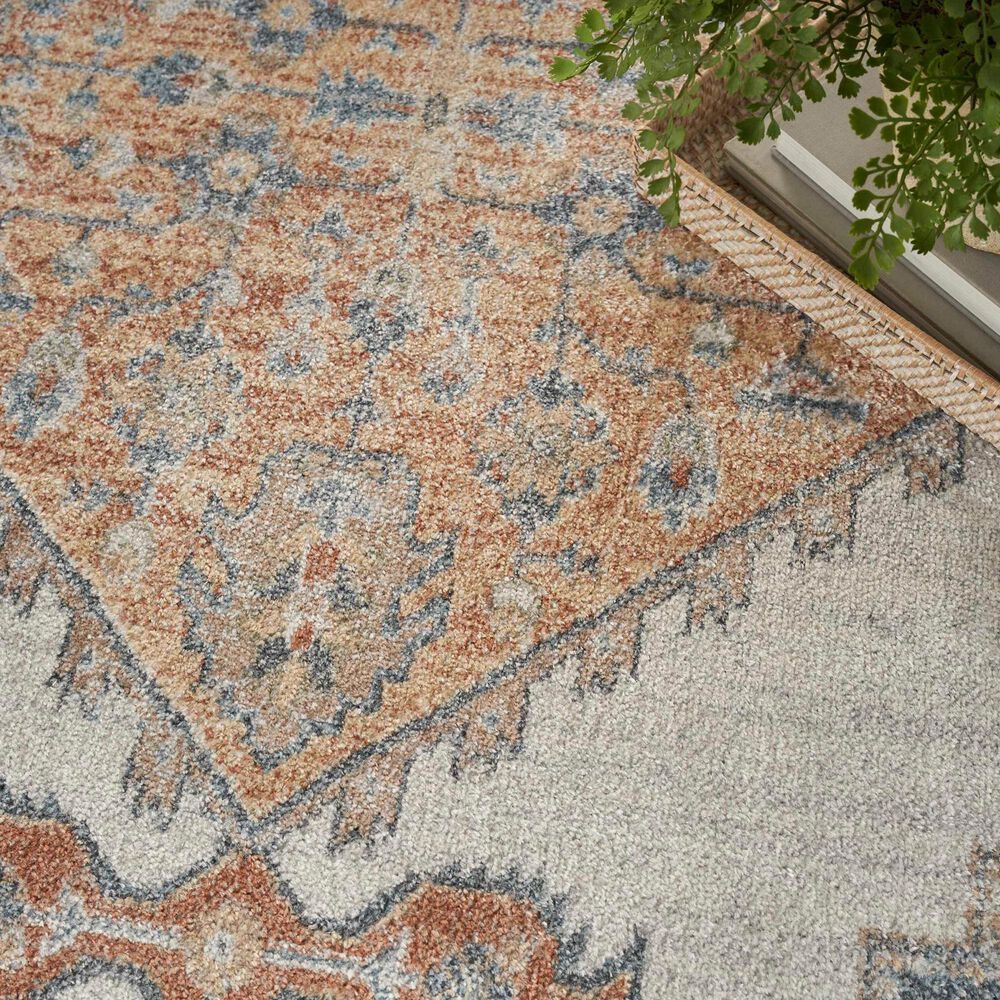 Nourison Astra Machine Washable 9&#39; x 12&#39; Grey and Gold Area Rug, , large