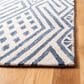 Safavieh Micro-Loop MLP611M 2"3" x 7" Blue and Ivory Runner, , large