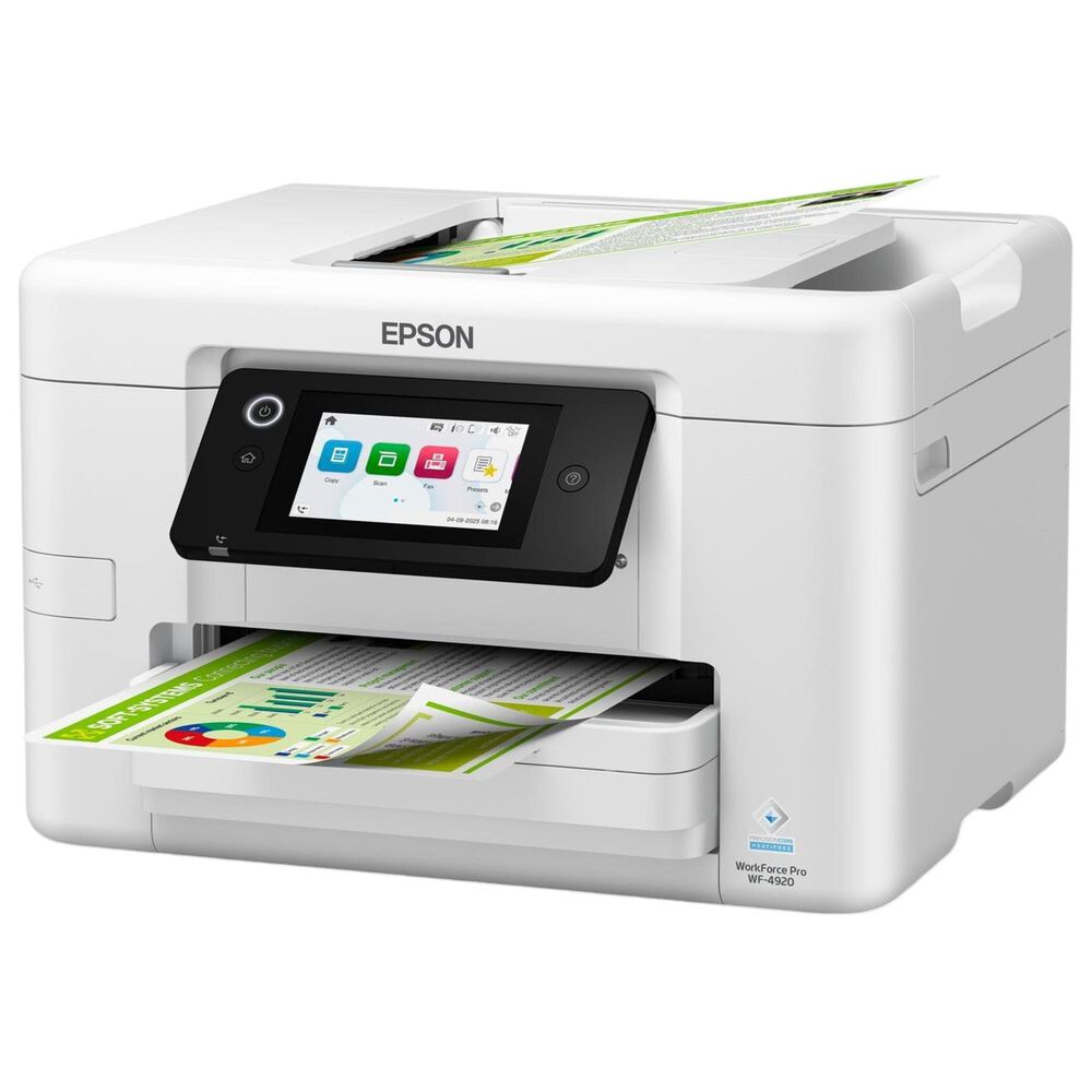 Epson WorkForce Pro WF-4920 Wireless All-in-One Inkjet Printer in White, , large