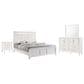 New Heritage Design Andover 4 Piece Queen Bedroom Set in White, , large