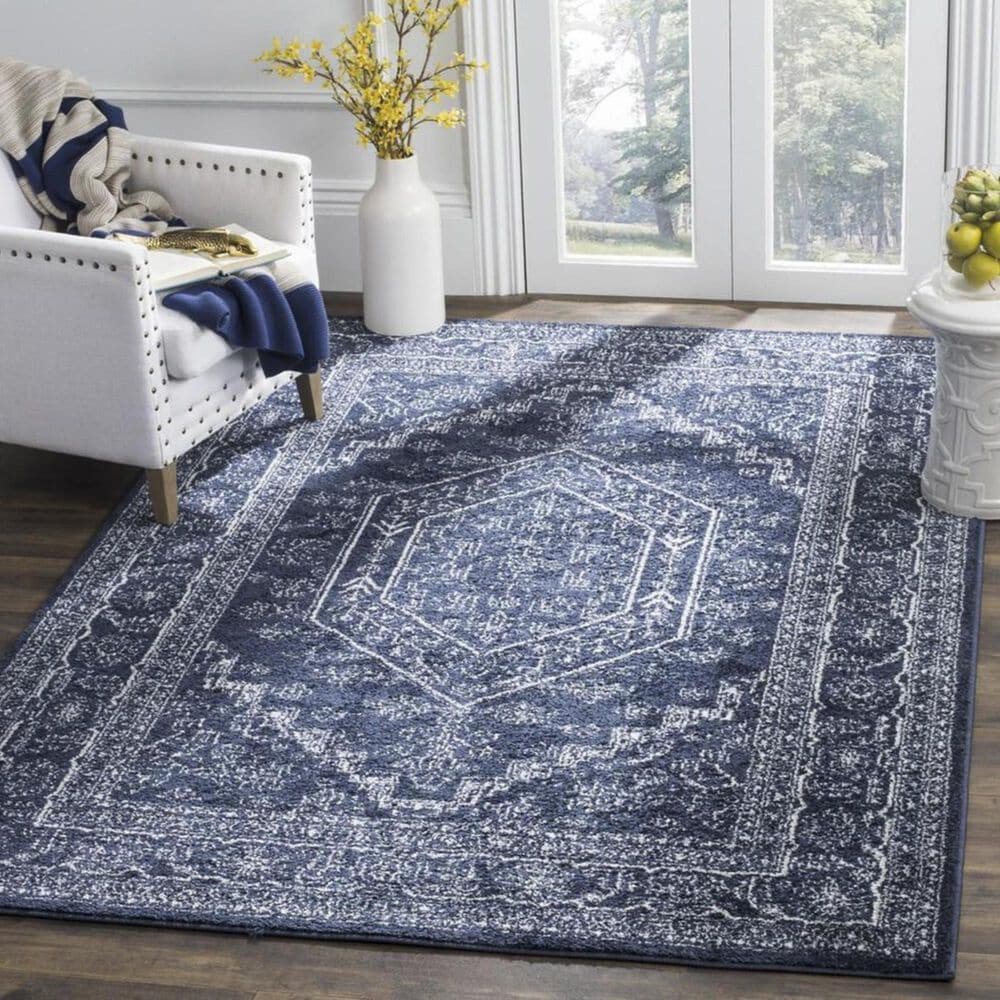 Safavieh Adirondack ADR108N 6" x 9" Navy and Ivory Area Rug, , large