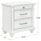 Ashley Kanwyn 3 Drawer Nightstand in Distressed Whitewash, , large
