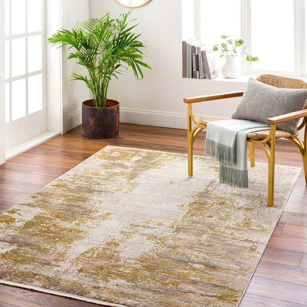 Surya Solar 7&#39;6&quot; x 11&#39;2&quot; Ivory, Medium Brown, Tan, Mustard, Medium Gray and Light Beige Area Rug, , large