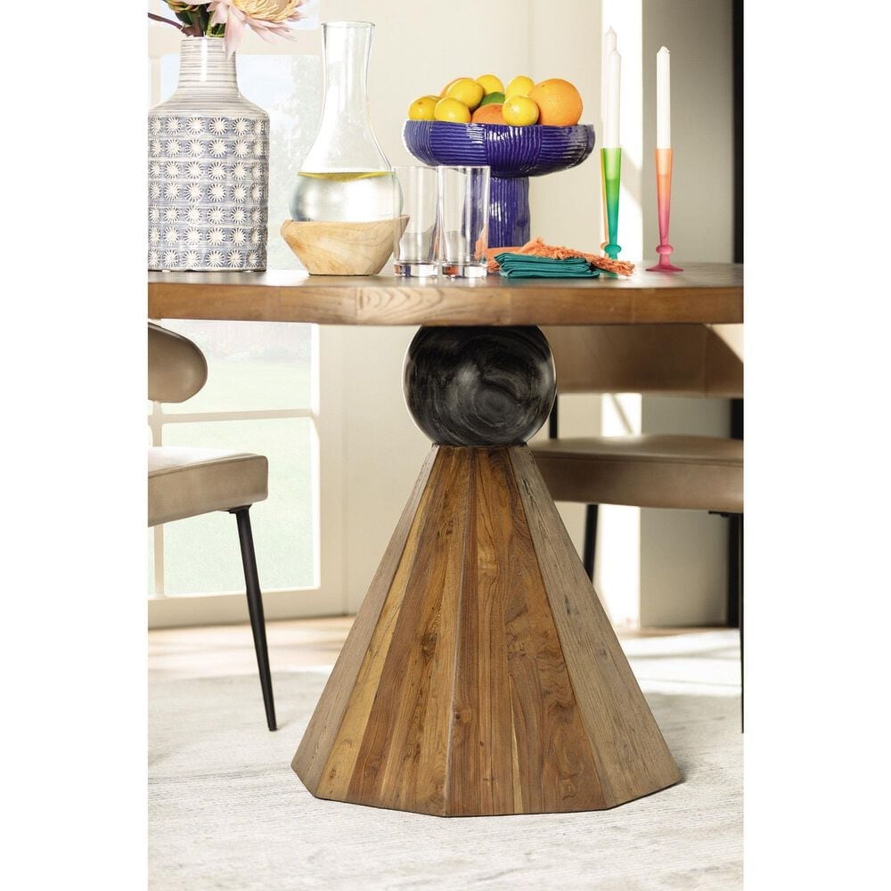Home Trends &amp; Design Eiffel and Essex 5-Piece Round Dining Set in Teak, , large