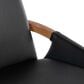 Lumisource Cosmo Swivel Barstool with Black Cushion in Walnut and Black, , large