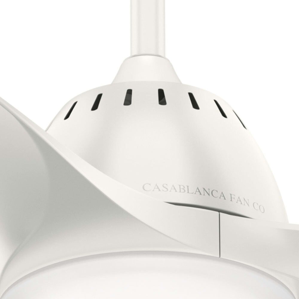 Hunter Wisp 52&quot; Ceiling Fan with LED Light in Fresh White, , large