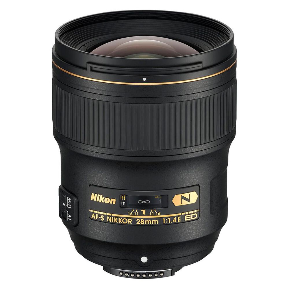 Nikon AF-S Nikkor 28mm F/1.4E ED Wide-Angle Lens in Black, , large